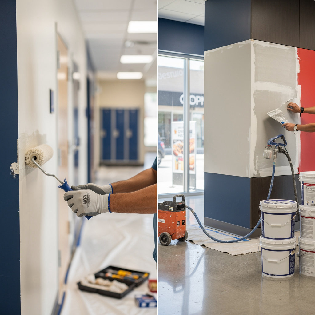Navas Finishes commercial painting and drywall services for K-12 schools and retail tenant improvements in Fort Worth