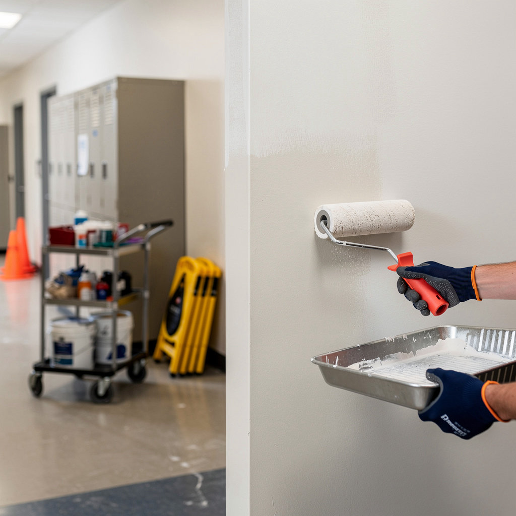 Navas Finishes commercial drywall and painting services for K-12 schools and educational environments in Fort Worth